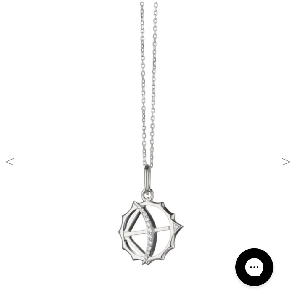 MINI "APOLLO" STERLING SILVER CHARM WITH SAPPHIRES - STRENGTH